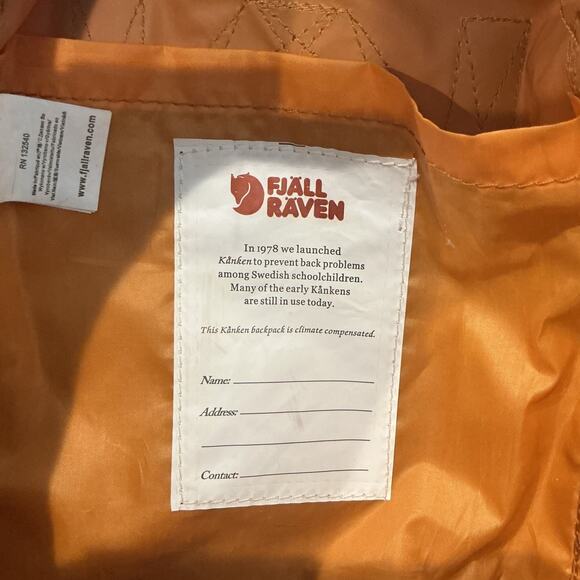 Fjallraven Kanken Mini Backpack Burnt Orange Gorpcore Canvas Bag Granola Scandi - Picture 6 of 10